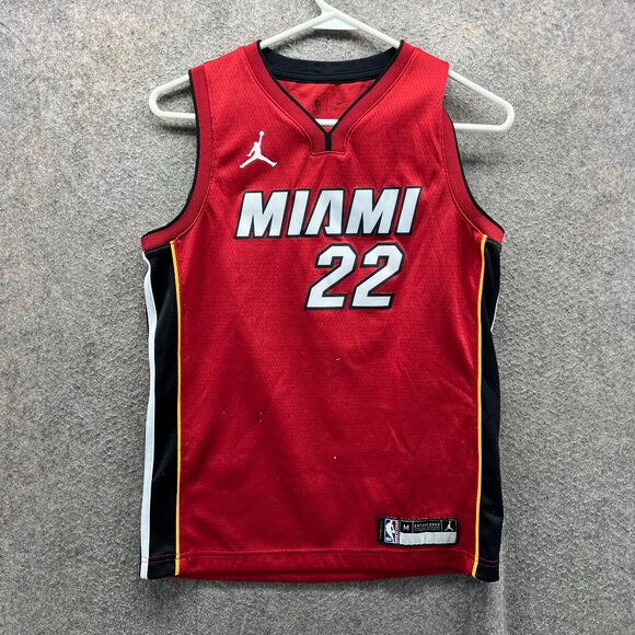 Jimmy Butler Jersey Youth Medium Red Black Miami Heat #22 Basketball Dri-Fit - Picture 1 of 9